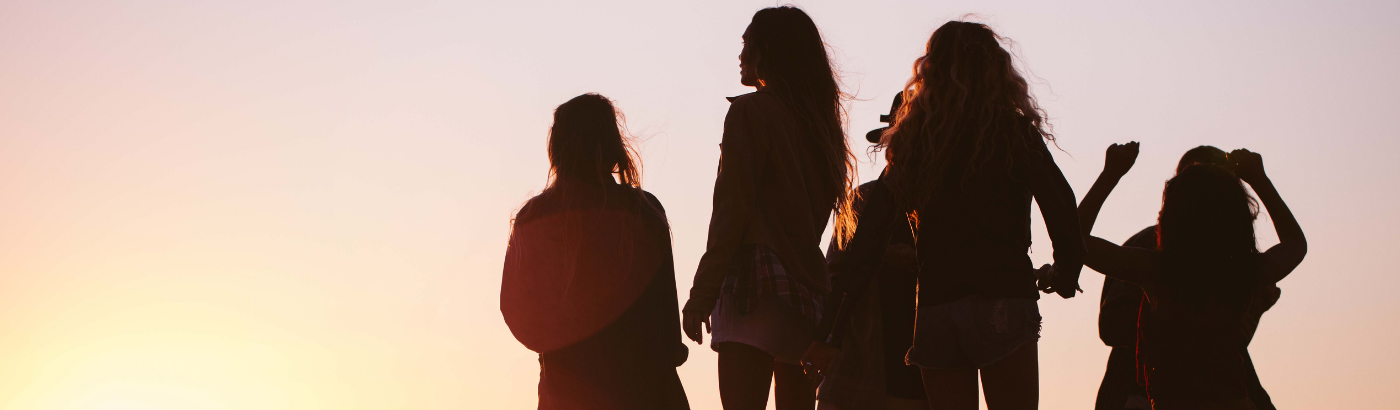 Girls at sunset
