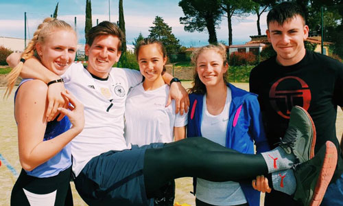 Sporty students in Italy