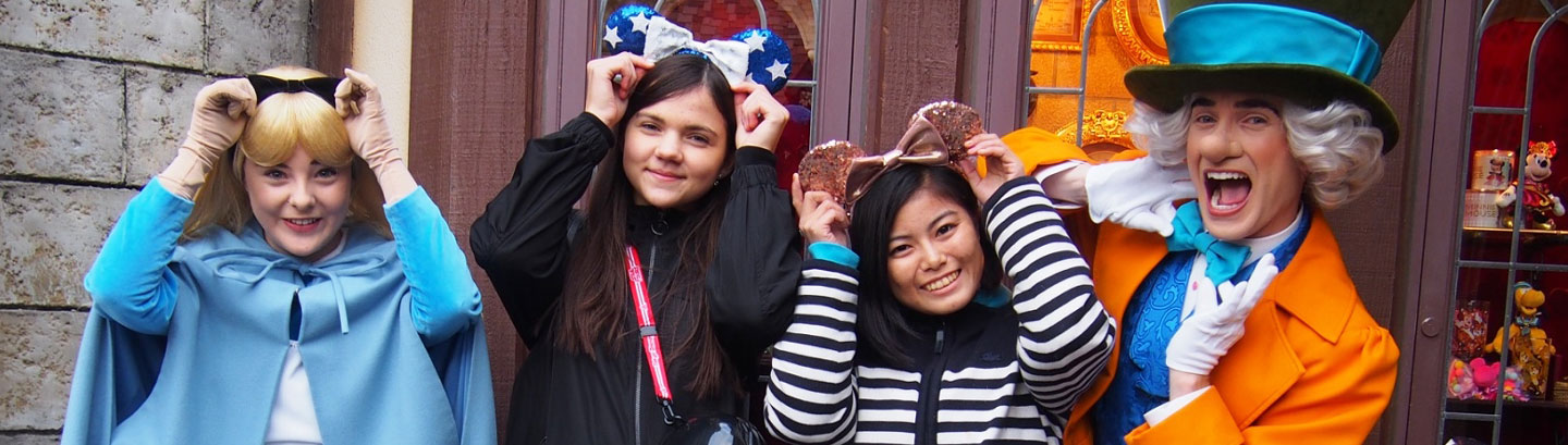 Students at Disneyland