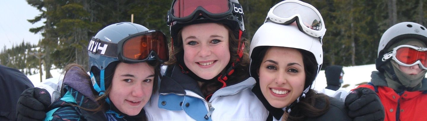 Students skiing in British Columbia