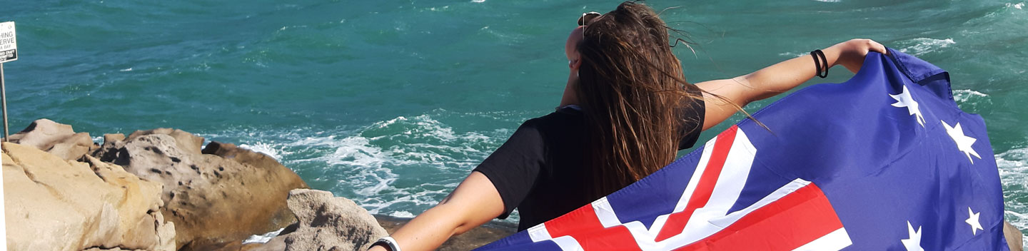 Girl with the Australian flag